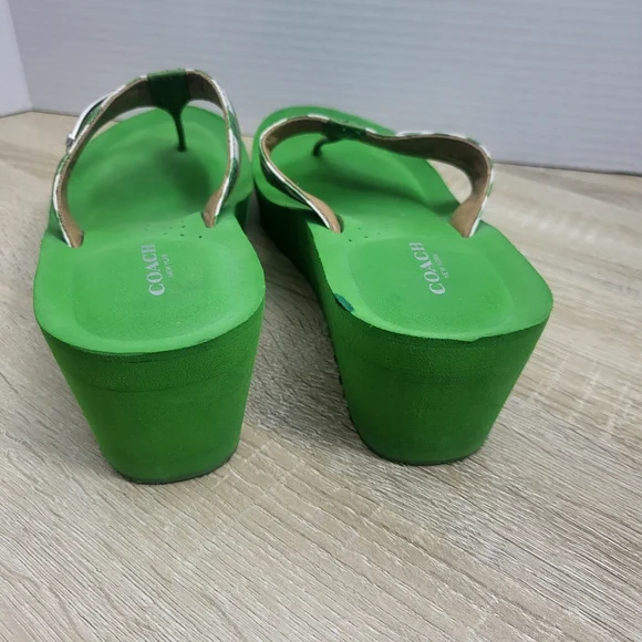 Coach Brand. Jade Print Dot Wedges. Womens Size 8.5 - Picture 8 of 14